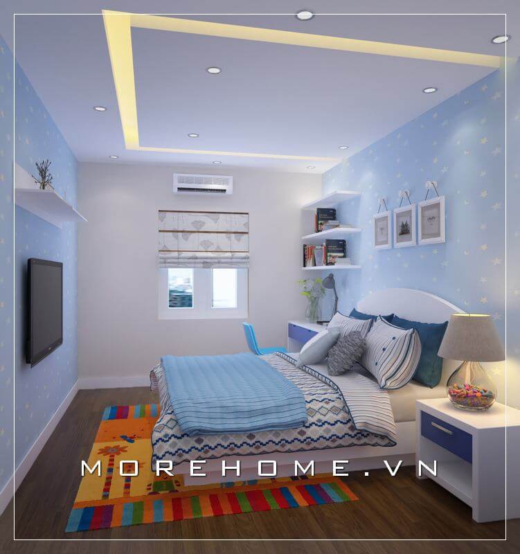 Giường ngủ chung cư tân cổ điển Giường ngủ chung cư tân cổ điển