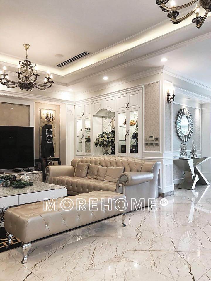 Thi công nội thất phòng khách cao cấp, sang trọng tại biệt thự Ciputra Hà Nội Mẫu thiết kế và thi công nội thất biệt thự