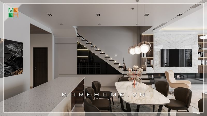 Ấn tượng mẫu thiết kế phòng ăn cho chung cư, nhà phố, biệt thự sang trọng hiện đại