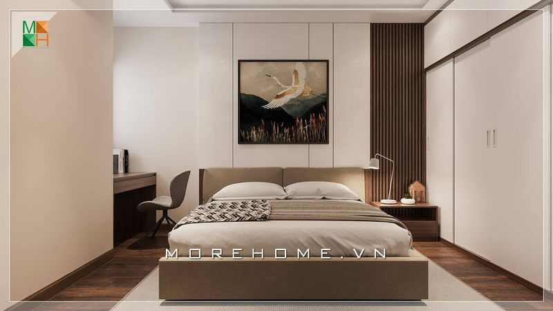 Mẫu tranh canvas phong thủy chim hạc sẽ khiến phòng ngủ của bạn nổi bật hơn