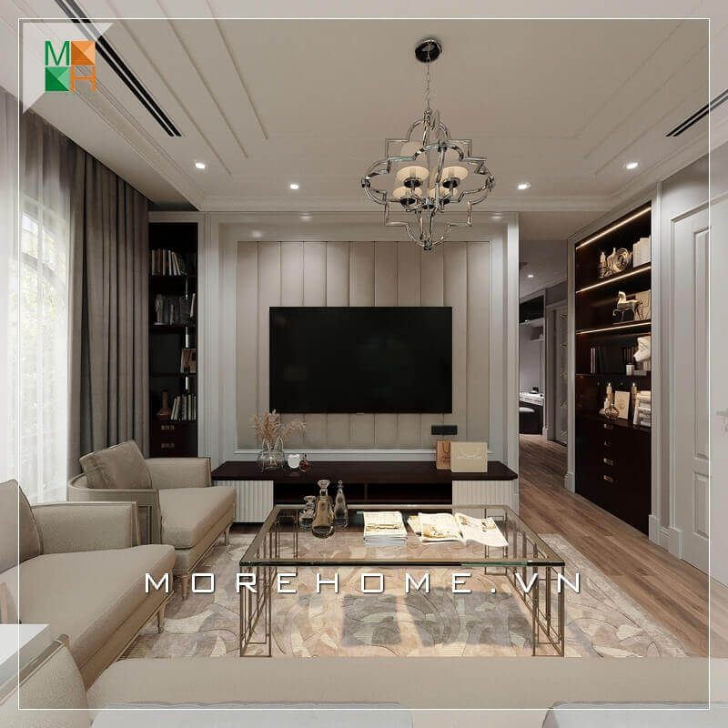 Ngắm nhìn mẫu thiết kế nội thất phòng khách đẹp, sang trọng cho chung cư, nhà phố, biệt thự mang phong cách tân cổ điển. Thiết kế phòng khách tân cổ điển đang là một xu thế đang được săn đón nhất hiện nay. Lối thiết kế phòng khách cổ điển xen lẫn hiện đại này sẽ đem lại nét mới, nét cổ vì thế không bao giờ lỗi mốt với thời gian.